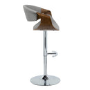 Curvo - Mid Century Modern Adjustable Barstool With Swivel With Rounded T Footrest (Set of 2) by HouseOfZazla
