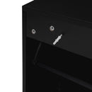 Modern Rattan 3 Door Shoe Rack Cabinet for Entryway