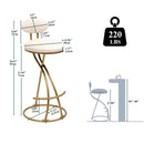 Bar Stools Upholstered Counter Height Barstools For Kitchen Island Modern Dining Chairs With Footrest (Set of 2) by HouseOfZazla