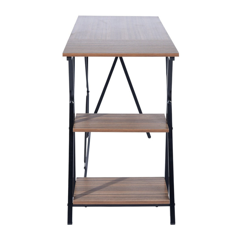 47.2"W X 18.9"D X 30.1"H Computer Desk with 2 layers - BROWN & BLACK