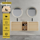 60'' Wall-Mounted Bathroom Vanity with Storage