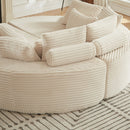 Round Oversized Sofa Bed With 5 Throw Pillows by HouseOfZazla