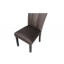 Dining Chairs With Pedestal Base (Set of 2) - Black / Brown by HouseOfZazla