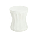 Outdoor Round Concrete Antique White Side Table