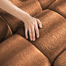 Modern Sofa & Pillows, Textured Cover, High Rebound Cushions by HouseOfZazla