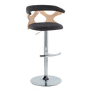 Gardenia - Contemporary Adjustable Barstool With Swivel / Rounded T Footrest (Set of 2) by HouseOfZazla
