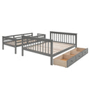Stairway Bunk Bed With Storage And Guard Rail For Bedroom by Unique Piece Furniture