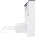 Multi Functional Murphy Bed With Sofa, Desk, And Storage Cabinet In, Full Size - White by HouseOfZazla