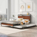 Platform Bed Frame With Trundle, USB Ports And Slat Support, No Box Spring Needed by Unique Piece Furniture