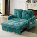 Modern Loveseat Pull Out Sofa Bed With Adjustable Backrest, Two Cup Holders, A Phone Holder, Three Charging Ports And Side Storage Pockets For Living Room by HouseOfZazla