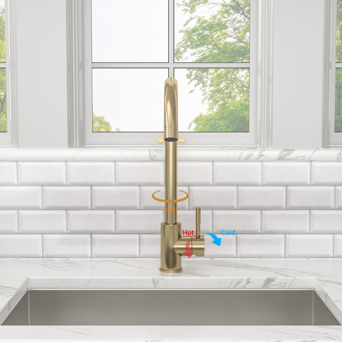 Modern Kitchen Sink Faucet With Single Handle, photo 17 of 18