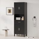 Freestanding Tall Bathroom Cabinet With Soft Close Doors And Adjustable Shelves by Unique Piece Furniture