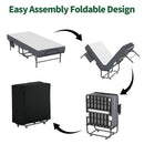 75 Inch Folding Bed with 5" Memory Foam Mattress by HouseOfZazla