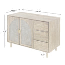 2 Door 3 Drawer Cabinet, Suitable for Bedroom, Living Room, Study