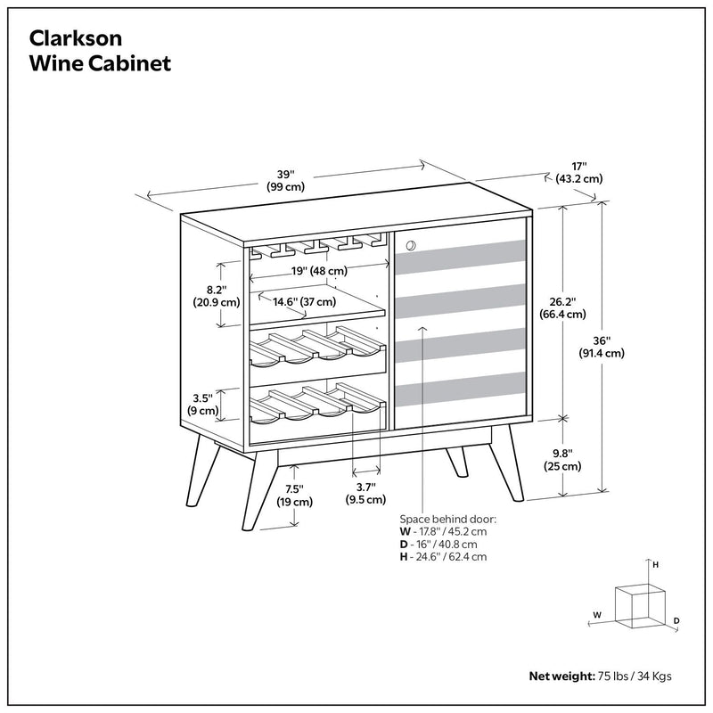 Clarkson - Wine Cabinet - Brown, photo 8 of 8