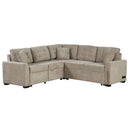 L-Shape Sofa Bed Pull-Out Sleeper Sofa With Wheels, USB Ports, Power Sockets For Living Room by HouseOfZazla