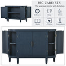Accent Storage Cabinet Sideboard Wooden Cabinet with Antique Pattern Doors for Hallway, Entryway, Living Room, Bedroom