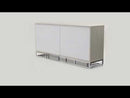 Liam - Console Cabinet - Blue Marble Print & Chrome