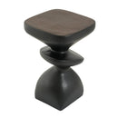 Black Abstract Tiered MGO Side Table