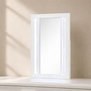 Abigale - Nightstand With Mirror Top, LED Lighting (Includes Mirror And Nightstand) - White by HouseOfZazla