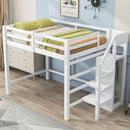 Loft Bed With Built In Storage Wardrobe And Staircase by HouseOfZazla