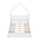House Style Platform Bed With Guardrail And 2 Drawers by HouseOfZazla