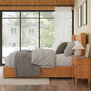 Platform Bed Frame With Headboard, Floor Standing Design by HouseOfZazla