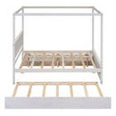 Canopy Platform Bed With Drawers, Support Slats, No Box Spring Needed by HouseOfZazla