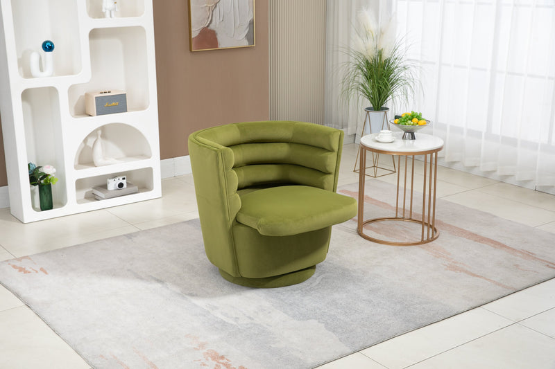Swivel Barrel Chair, Comfy Round Accent Chair with storage for Living Room, 360 Degree Swivel Barrel Club Chair, Leisure Arm Chair for Nursery, Hotel, Bedroom, Office