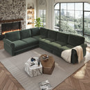 118" L-Shaped Convertible Sofa Couch