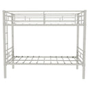 Metal Bunk Bed For Kids, Convertible Bedframe With Ladders & Guardrail by HouseOfZazla