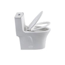 Elegant One Piece Toilet With Tornado Dual Flush, Siphonic S Trap 12", Soft Close Seat, Dual Flush, Ada Height, Glossy - Gloss White by HouseOfZazla