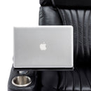 270° Power Swivel Recliner Home Theater Chair With Hidden Arm Storage, LED Light, Cup Holder, And Tray Table by HouseOfZazla