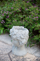 Cement Bust Wall Planter Indoor Outdoor Home Garden Decor, 8 - Gray by HouseOfZazla