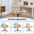Criss Cross Swivel Desk Chair With Adjustable Armrests & Wheels For Home Office by HouseOfZazla