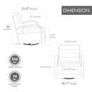360° Swivel Accent Chair With Armrests, Comfy Lounge