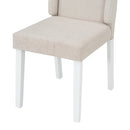 6-Piece Classic Dining Table Set, Rectangular Extendable Dining Table with two 12"W Removable Leaves and 4 Upholstered Chairs & 1 Bench for Dining Room (Gray+White)