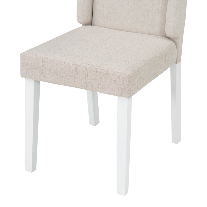 6-Piece Classic Dining Table Set, Rectangular Extendable Dining Table with two 12"W Removable Leaves and 4 Upholstered Chairs & 1 Bench for Dining Room (Gray+White)