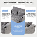 Pull Out Loveseat Sofa With Adjsutable Backrest, 2 Pillows, Cup Holders, USB Ports For Living Room by Unique Piece Furniture