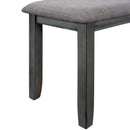 6 Piece Wooden Dining Table set, Kitchen Table set with 4 Chairs and Bench, Farmhouse Rustic Style,Gray