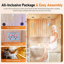 6000W Outdoor Traditional Steam Sauna with Cedar Wood for 4 People