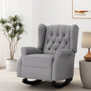 Sheila - Contemporary Fabric Tufted Wingback Rocking Chair
