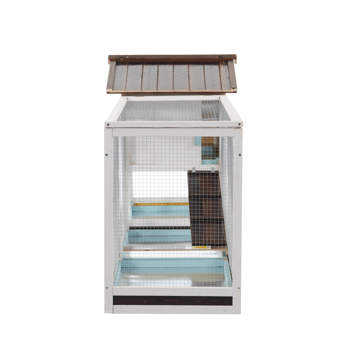 Outdoor Multi-Level Fir Wood Rabbit Hutch, photo 6 of 10
