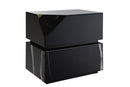 Drisana Mirrored End Table - Black by HouseOfZazla