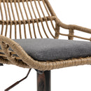 COOLMORE Modern Swivel Bar Stools Set of 2 Adjustable Counter Height Chairs with Footrest in Gray Linen