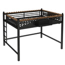 Queen Size Loft Bed with Ladders and Storage