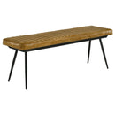 Tufted Cushion Side Bench With Tapered Legs