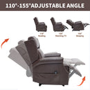 Manual Recliner Chair With Heavy Duty Motion Mechanism, 8 Vibrating Nodes And 3 Massage Modes For Living Room by HouseOfZazla