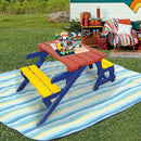 Kids Multi-Functional Arm Chair, Table With 2 Benches All-In-One Set by Unique Piece Furniture