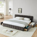 Modern Platform Bed Frame With Thick Fabric by Unique Piece Furniture